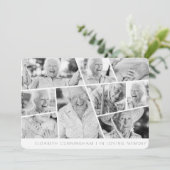 Memorial Modern Simple Chic 9 Foto Collage (Stehend Vorderseite)