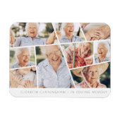 Memorial Modern Simple Chic 9 Foto Collage Magnet (Horizontal)