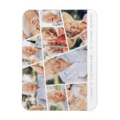 Memorial Modern Simple Chic 9 Foto Collage Magnet (Vertikal)