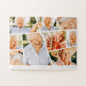 Memorial Modern Simple Chic 9 Foto Collage Puzzle (Horizontal)