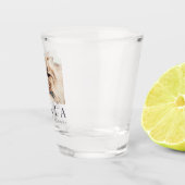 Memorial Modern Simple Chic Family Foto Schnapsglas (Rechts)