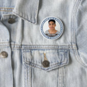 Memorial Modern Simple Custom Foto Keepake Button (Beispiel)