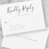 Memorial Modern Simple Elegante Chic Typografie RSVP Karte