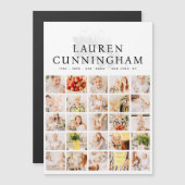 Memorial Modern Simple Foliage 25 Foto Collage Magnetkarte (Vorne/Hinten)