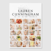 Memorial Modern Simple Foliage 25 Foto Collage Magnetkarte (Vorderseite)