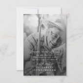 Memorial Modern Simple Forever in unserem Herz-Fot Dankeskarte (Vorderseite)