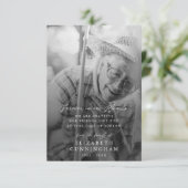 Memorial Modern Simple Forever in unserem Herz-Fot Dankeskarte (Stehend Vorderseite)