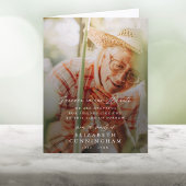 Memorial Modern Simple Forever in unserem Herz-Fot Dankeskarte