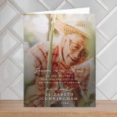 Memorial Modern Simple Forever in unserem Herz-Fot Dankeskarte