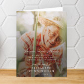 Memorial Modern Simple Forever in unserem Herz-Fot Dankeskarte