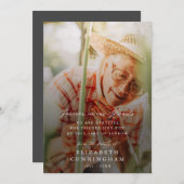 Memorial Modern Simple Forever in unserem Herz-Fot Dankeskarte (Vorne/Hinten)