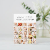 Memorial Modern Simple Minimalistisch 25 Foto Coll Postkarte (Stehend Vorderseite)