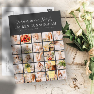 Memorial Modern Simple Minimalistisch 25 Foto Coll Postkarte