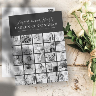 Memorial Modern Simple Minimalistisch 25 Foto Coll Postkarte