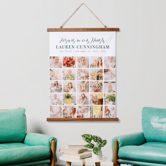 Memorial Modern Simple Minimalistisch 25 Foto Coll Wandteppich Mit Holzrahmen (Wohnzimmer)