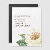 Memorial Modern Watercolor Floral Danke Karte (Vorne/Hinten)