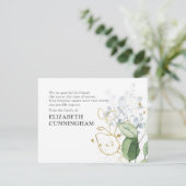 Memorial Modern Watercolor Grünfoliage Dankeskarte (Stehend Vorderseite)