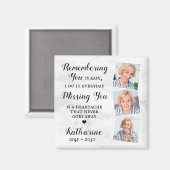 Memorial Moderne Erinnerung Custom 3 Foto Bevorzug Magnet (Vorderseite/Rückseite)