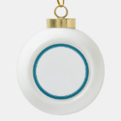 Memorial Moderne Frames Einfaches Foto Keramik Kugel-Ornament (Vorderseite)