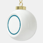 Memorial Moderne Frames Einfaches Foto Keramik Kugel-Ornament (Rechts)