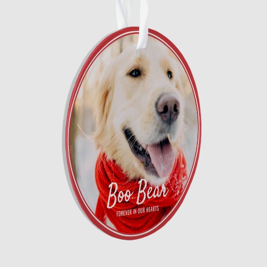 Memorial Moderne Frames Einfaches Foto Ornament (Vorderseite)