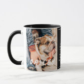 Memorial Moderne Grunge Erinnerung Gedicht Foto Tasse (Links)