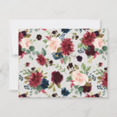 Memorial Moderne Wasserfarben Botanische Flora Dankeskarte (Rückseite)