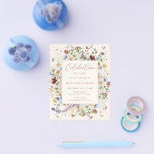 Memorial Moderne Wildblume Einladung Flyer (Einzeln)