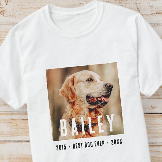 Memorial Moderner Bester Hund je individuelles Fot T-Shirt