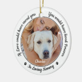 Memorial Moderner Hund 2 Foto Beileid Keramik Ornament (Links)