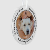 Memorial Modernes, benutzerdefiniertes Hund 2 Foto Ornament (Vorderseite)