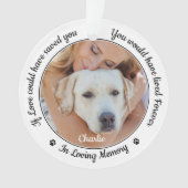 Memorial Modernes, benutzerdefiniertes Hund 2 Foto Ornament (Vorderseite)
