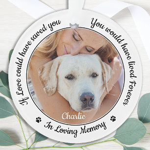 Memorial Modernes, benutzerdefiniertes Hund 2 Foto Ornament