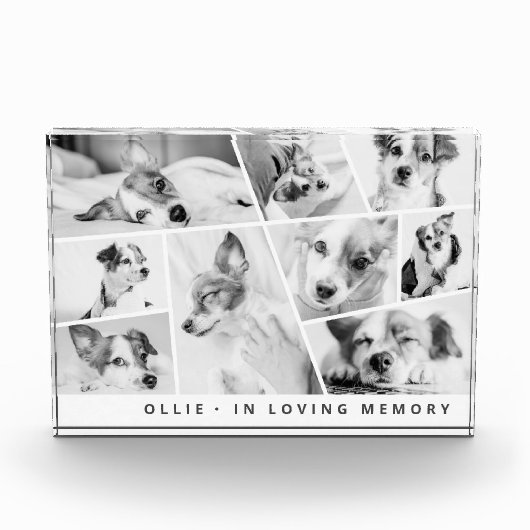 Memorial Modernes, einfaches Chic Collage Fotoblock (Vorderseite)