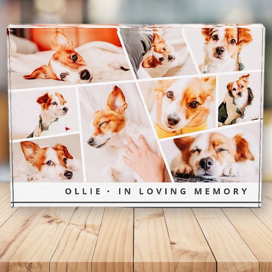 Memorial Modernes, einfaches Chic Collage Fotoblock