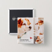 Memorial Modernes, einfaches geometrisches FotoCol Button (Vorne & Hinten)