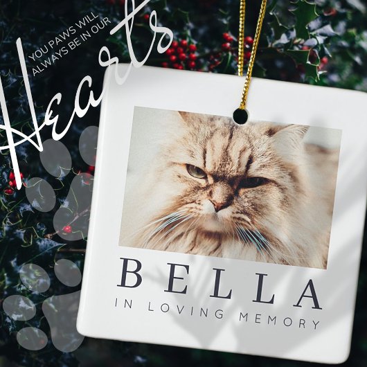 Memorial Modernes Foto mit einfacher Eleganz Keramikornament