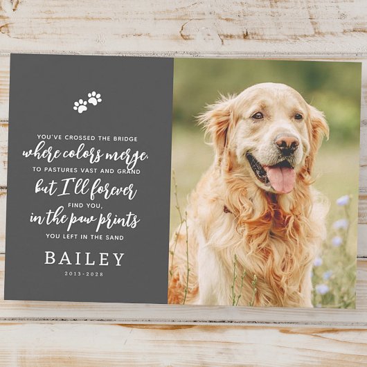 Memorial Modernes Gedicht mit einfachem Design Fot Dankeskarte