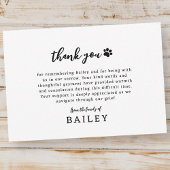 Memorial Modernes Gedicht mit einfachem Design Fot Dankeskarte