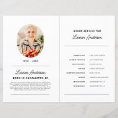 Memorial Modernes Minimalistisch Schwarz-Weiß-Prog (Rückseite)