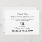 Memorial Modernes Personalisieren des Hunde-Foto-B Dankeskarte (Rückseite)