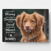 Memorial Modernes Personalisiertes Dog-Foto Fotoplatte (Vorderseite)