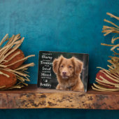 Memorial Modernes Personalisiertes Dog-Foto Fotoplatte (Seite)