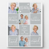 Memorial Modernes Personalisiertes Gedicht 6 Multi Fotoplatte (Vorderseite)