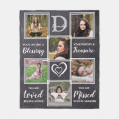 Memorial Monogram Name Remembranation Achtung Fleecedecke (Vorderseite)