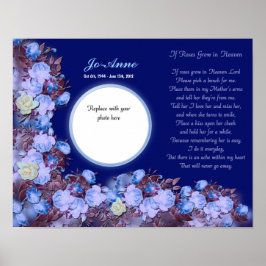Memorial - Mutter - IF Rose wachsen in Himmelgedic Poster