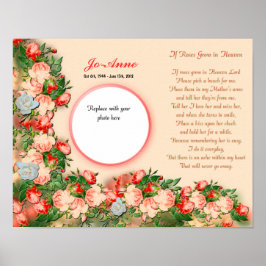 Memorial - Mutter - IF Rose wachsen in Himmelgedic Poster