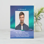 Memorial Northern Lights Aurora Borealis Einladung (Stehend Vorderseite)