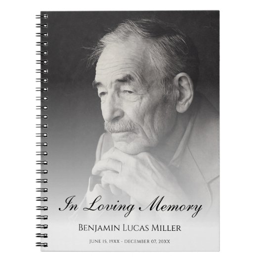 Memorial oder Beerdigung Gästebuch Notizblock (Vorderseite)