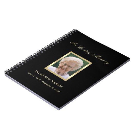 Memorial oder Beerdigung Gästebuch Notizblock (Linke Seite)